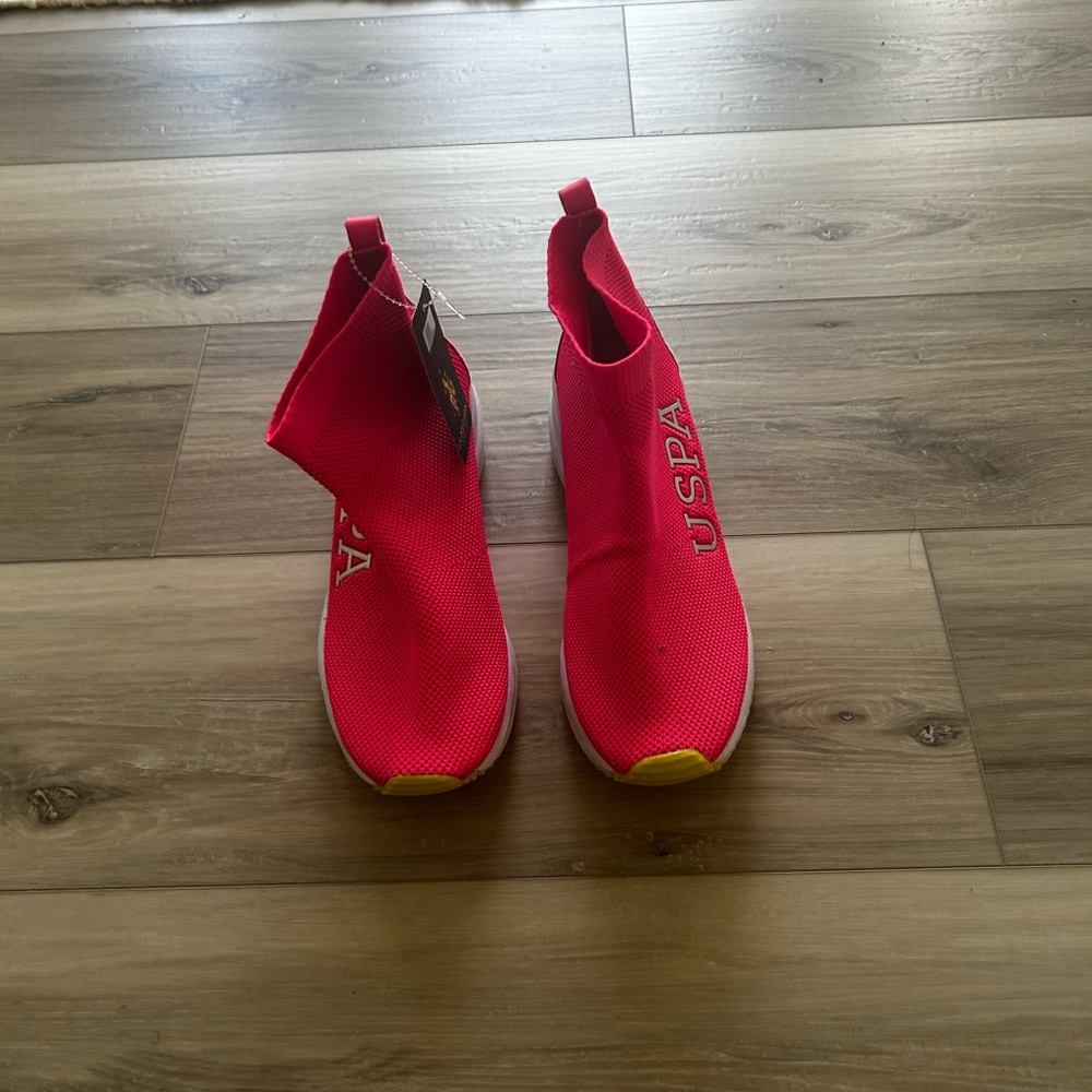 US Polo Association Hot Pink Slip-On Sneakers